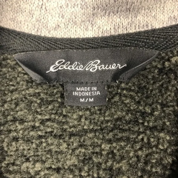 Eddie Bauer Mens Half Zip Pullover Sweater Size Med Long Sleeve Gray - Picture 3 of 6